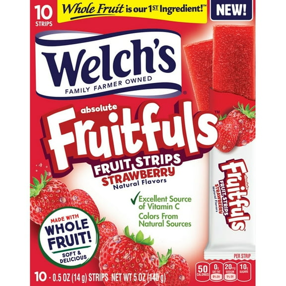 Welch's Fruitfuls Strawberry Strips 0.5 oz