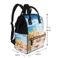 thumbnail image 2 of Balery Beach Starfish Shell Mummy Backpack - Waterproof Twill Canvas, Large Capacity Diaper Bag with Multiple Pockets and Adjustable Straps, 2 of 6