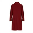 thumbnail image 5 of TKLPEHG Womens Winter Coats Double Breasted Wool Blend Coats Elegant Notched Long Trench Coat Blazer Jackets Outwear (Wine,XXL), 5 of 6