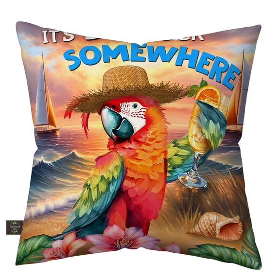 Briarwood Lane Summer Indoor/Outdoor Pillow 17x17 Sunset Parrot For Summer Pillow