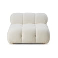 thumbnail image 3 of Calliope Cream Vegan Shearling Modular Armless Chair, 3 of 4