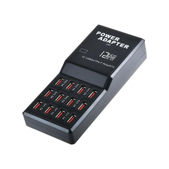 Charging Station for Multiple Devices, 60w 12-Ports USB Charging Station, Charging Station for Multiple Devices Apple, Compatible with Various Brands of Mobile Phones