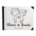 thumbnail image 1 of Darling Souvenir White Couple & Heart Wedding Guest Book Hardbound Guest Sign-In Book Guest Registry Guestbook-9 x 12 Inches, 1 of 5