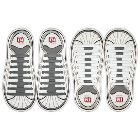 

INMAKER No Tie Shoelaces Pack of 2 Elastic Shoe Laces for Kids and Adults