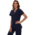 thumbnail image 2 of Scrubs for Women Set - Stretch V-Neck Scrub Top & Jogger Pant with 8 Pockets, 2 of 6