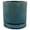 Blue, variant on Border Concepts 8 in. D Ceramic Cross Pattern Planter White