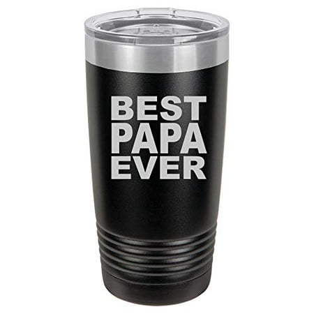 Tumbler Stainless Steel Vacuum Insulated Travel Mug Best Papa Ever (Black, 20