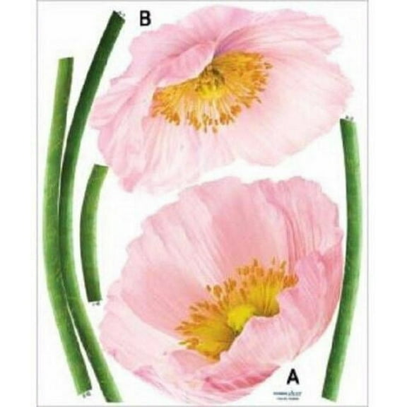 Wall Deco Sticker PINK POPPY  267-PS58009