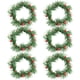 thumbnail image 1 of 6 anillos de vela de bayas navideñas artificiales, anillos de vela de té, decoración de mesa festiva, 1 of 7