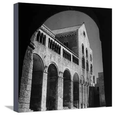 The South Side of the Basilica of San Nicola in Bari Stretched Canvas Print Wall Art By Pietro Ronchetti