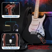 LEKATO Guitar Headphone Amplifier Micro Headphone Amplifier Bass Guitar Headphone Amplifier Rechargeable Mini Guitar Practice Amp with Bluetooth Receiver Clean Chorus Overdrive Distortion and Wah