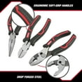 thumbnail image 4 of Hyper Tough 3-Piece Pliers Set with Ergonomic Soft Grip Handles, Diagonal Cutting Pliers, Slip Joint Pliers and Long Nose Plier set, 4 of 15