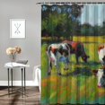 thumbnail image 2 of Orinice Impressionist Painting Bathroom Decor Set with Hooks, Colorful Luxurious Graphic Print Polyester Fabric Shower Curtain, Chic Modern Design 69x72, 2 of 7