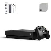 Pre-Owned Microsoft Xbox One X 1TB, 4K Ultra HD Black Console with Cleaning Kit BOLT AXTION Bundle (Refurbished: Like New)