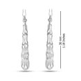 thumbnail image 5 of LeCalla 925 Sterling Silver Light-Weight Bamboo Hoop Earrings for Women and Teen 31MM, 5 of 9