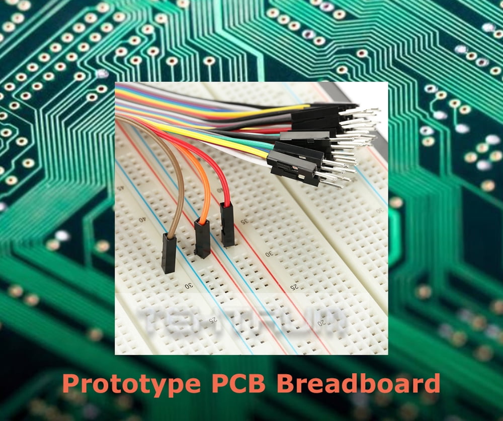 TEKTRUM EXTERNALLY POWERED SOLDERLESS 3220 TIE-POINTS EXPERIMENT PLUG-IN BREADBOARD WITH ALUMINUM BACK PLATE AND JUMPER WIRES FOR PROTO-TYPING CIRCUIT/ARDUINO