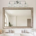 thumbnail image 4 of Brushed Nickel Bathroom Wall Sconce 4 Lights Bathroom Light Fixtures Over Mirror with Clear Glass Shade Vanity Light  Lighting, 4 of 6