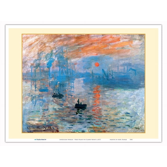 Impression Sunrise - Paris France - From an Original Color Painting by Claude Monet c.1872 - Master Art Print (Unframed) 9in x 12in