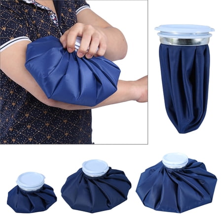 Heflashor Pack for Injuries Reusable, Bags Hot Water Bag for Hot & Cold Therapy and Pain Relief with Cover, No-Leak Elastic Breathable Bag, Blue