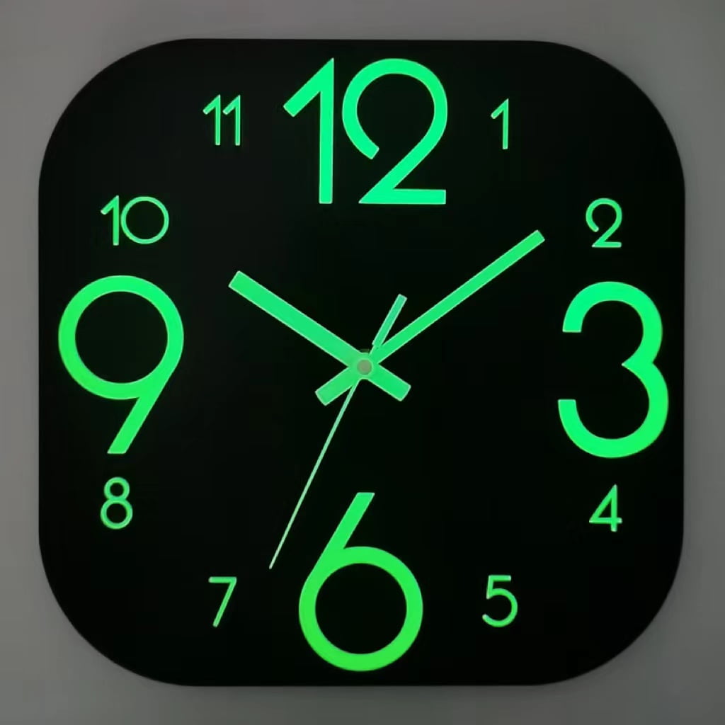 MOYISHI Wall Clock 12 inch luminous Wall Clock Silent Wooden design