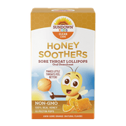 Sundown® Kids Honey Soothers Sore Throat Lollipops - Orange