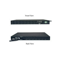 Tripp Lite 1900W Switched PDU, Single Phase ATS with LX Platform, 120V Outlets (16 5-15/20R), 2 L5-20P / 5-20P 12ft 120V Inputs, 1U Rack Mount, TAA (PDUMH20ATNET)