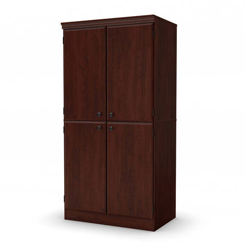 South Shore  Morgan 4-Door Storage Cabinet-Weathered Oak