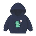 thumbnail image 2 of NIEWTR Sweatshirts Pullovers Toddler Girl Kids Boys Little Girls Zip Up Hoodie Solid Color Hooded Sweatshirt Hoody Coat with Pocket Jacket Fall Winter Coat(A-Dark Blue,3-4 Years), 2 of 4