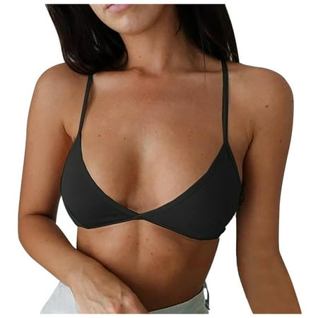 

wendunide underwear women Women Strapless Adjustment Rimless Invisible Bralette Push Up Sticky Bras Vest Black S