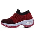 thumbnail image 5 of Large size women's air-cushion fly-knit sports shoes slip-on shoes casual shoes socks shoes, 5 of 7