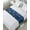 Navy Blue White, variant on Bed Runner Scarf for Twin Size Bed, Christmas Snowman Beds Scarf Throws for Foot of Bedding, Winter Snowflakes Xmas Trees Navy Blue Decorative Beds Runners for Bedroom Guestroom, 71"x20"