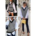 thumbnail image 3 of Zeagoo Women's Sweater Vest Chic Sleeveless V Neck Oversized Pullover Knitted Tops Fall Sweater, 3 of 6