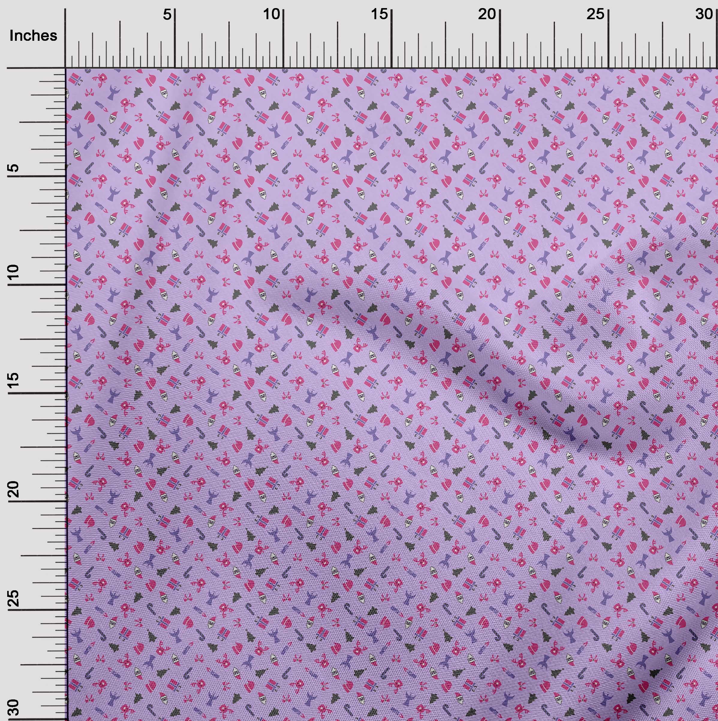 oneOone Cotton Jersey Medium Purple Fabric Christmas Sewing Material Print Fabric By The Yard 58 Inch Wide