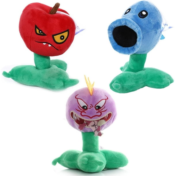 Set de 3 peluches de Plants vs. Zombies: Ice Peas, Chomper PVZ, muñeco de peluche suave Cherry Bomb para niños, ideal para Halloween y Navidad.