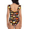 thumbnail image 6 of Yiaed Construction Truck Print Women's Ruffled One Piece Swimsuit V Neck Swimwear Slimming Monokini for Woman-XX-Large, 6 of 8