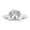 White, variant on Bob Mackie Jewelry Silver Plated Brass Pink Enamel White Cubic Zirconia Ring, Size 8