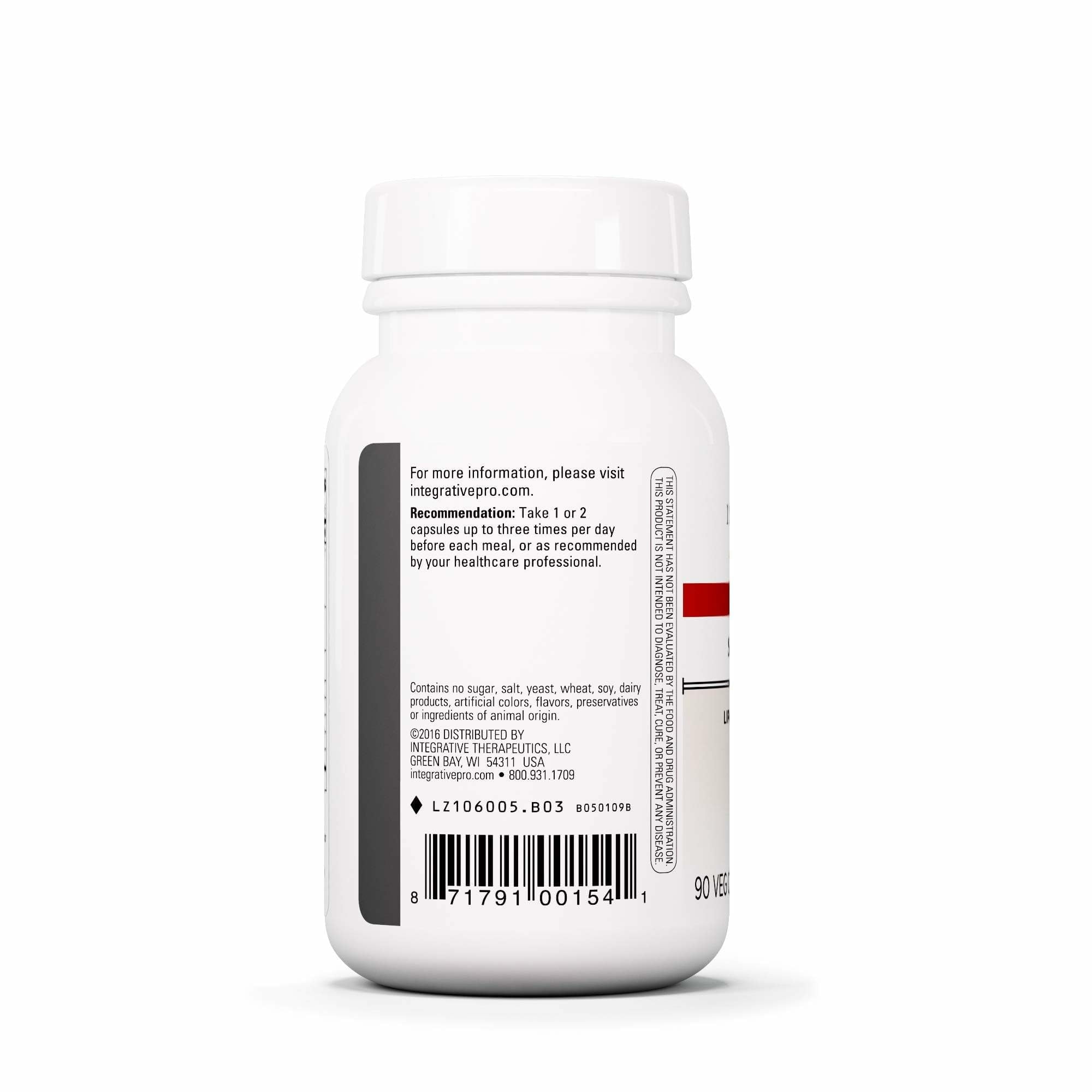 Integrative Therapeutics Similase Lipo - Digestion Supplement for Daily Enzyme Support* - Gastrointestinal Health & Gut Support Supplement - Dairy-Free & Vegan - 90 Capsules (45 Servings)
