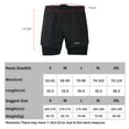 thumbnail image 5 of Shorts Men's 2-in-1 Running Shorts Quick Drying Breathable Active Training Exercise Jogging Cycle Shorts With Longer Liner, 5 of 7