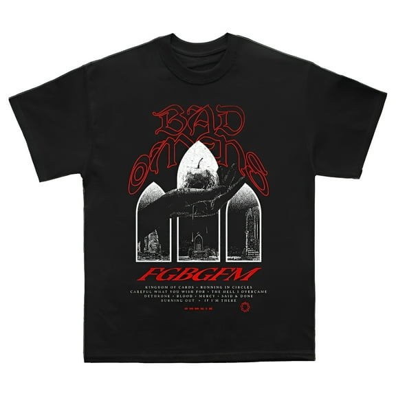 Bad Omens Mens Finding God Before God Finds Me T-Shirt Black Large | Officially Licensed Merchandise