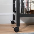 thumbnail image 3 of Pemberly Row Contemporary Metal Bar Cart in Black, 3 of 6
