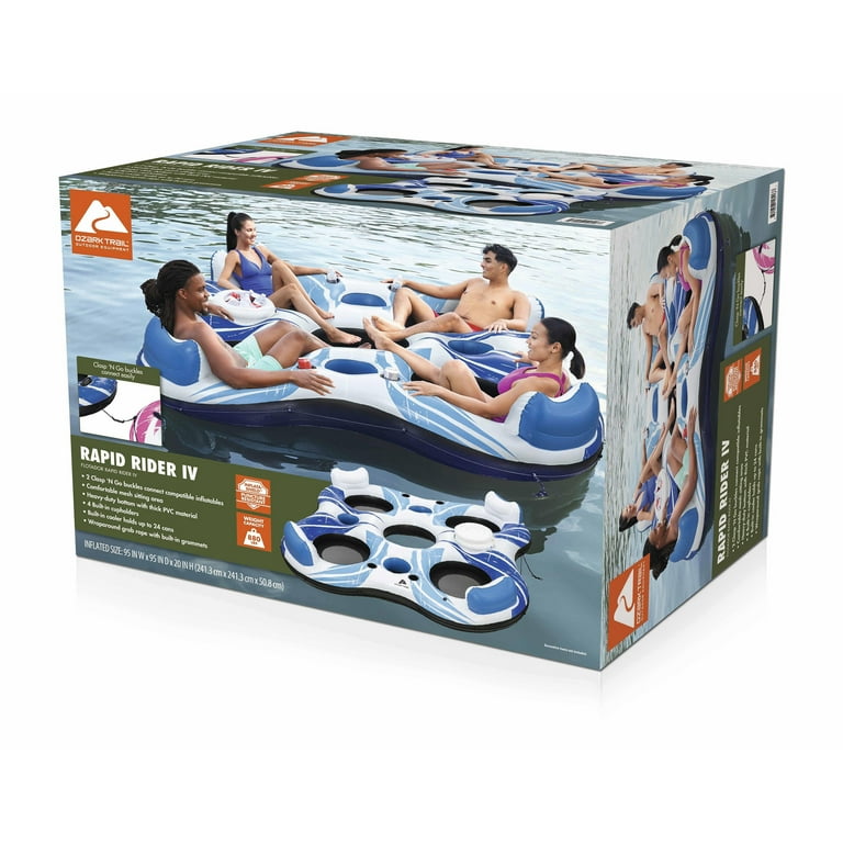 Free Shipping! Ozark Trail Rapid Rider Quad River Tube with