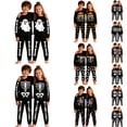 thumbnail image 2 of Kcolen Halloween Gifts Halloween Pajamas 2‑Piece Outfit for Teens, Halloween Cute Print Long Sleeve Shirt Elastic Long Pants Fall Winter Sleepwear Set, 2 of 8
