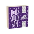 thumbnail image 2 of TCU Horned Frogs 6" Holiday Wood Plock Shelf Sign, 2 of 4