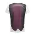thumbnail image 2 of Eandarui Mens Two-Piece 3D Printed Tuxedo T-Shirt Short Sleeve Tie Vest Tux Shirt Fancy Dress Costume Burgundy 3XL, 2 of 6