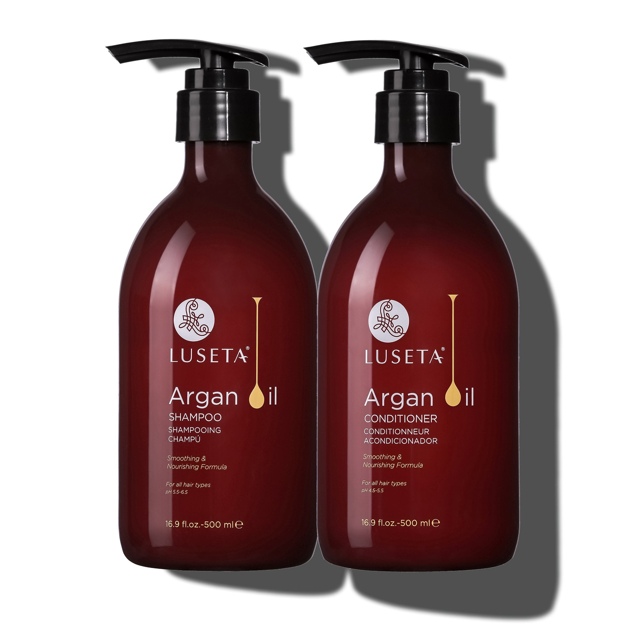 Luseta Argan Oil Smoothing & Nourishing Shampoo & Conditioner Set for