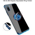 thumbnail image 5 of Case for Samsung Galaxy Note 10 Case 6.3" Clear Back Soft TPU Silicone Ring Holder Gel Bumper Thin Transparent Scratch Resistant Kickstand Protective Case - Blue, 5 of 6