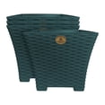 thumbnail image 1 of Kit 4 Macetas cuadradas Rattan Mediana (Verde Cazador), 1 of 3