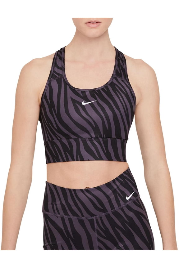 Womens Swoosh Padded Bust Racerback Sports Bra