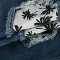 thumbnail image 5 of Jewelreauty Women Denim Shorts Casual Button Graphic Cut Out Ripped Jean Shorts with Pockets, 5 of 9