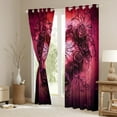 thumbnail image 3 of Manfei Gothic Style Floral Blackout Curtains Set of 2 (38x54 Each),Horror Halloween Spider Webs Curtains and Drapes,Red Flower Living Room Curtains For Teens,Luxury Bedroom Decor, 3 of 6